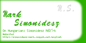 mark simonidesz business card